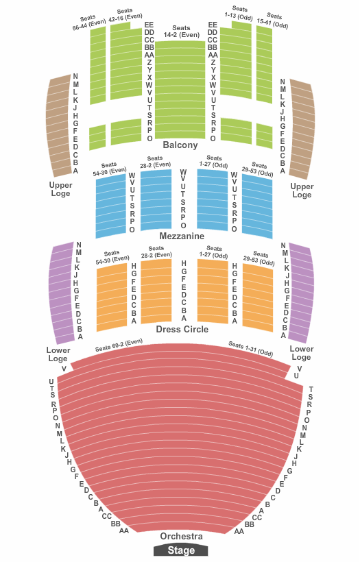 San Diego Civic Theatre Wicked Seating Chart